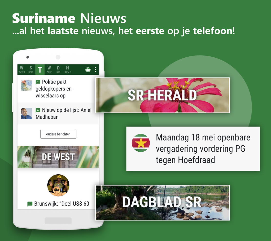 Suriname Nieuws - het laatste nieuws, het eerste op je telefoon