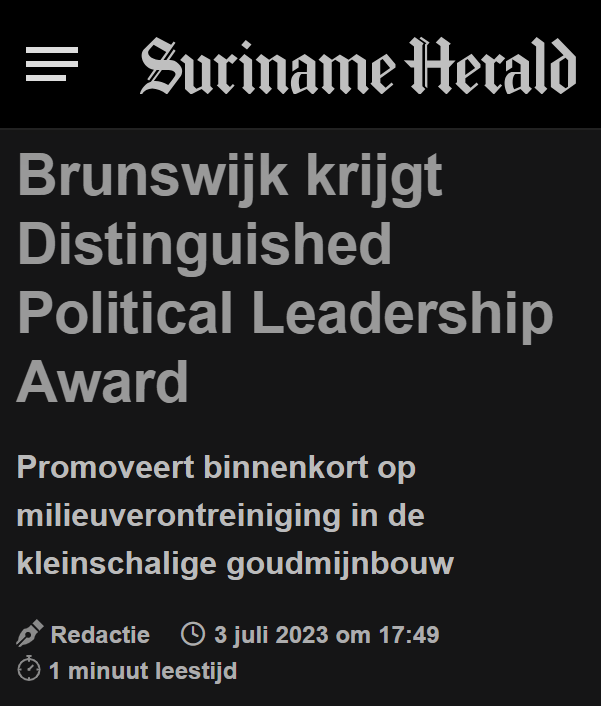 Brunswijk geeft zichzelf een zelfbedachte onderscheiding