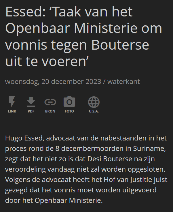 Bouterse, winnaar van 20 december