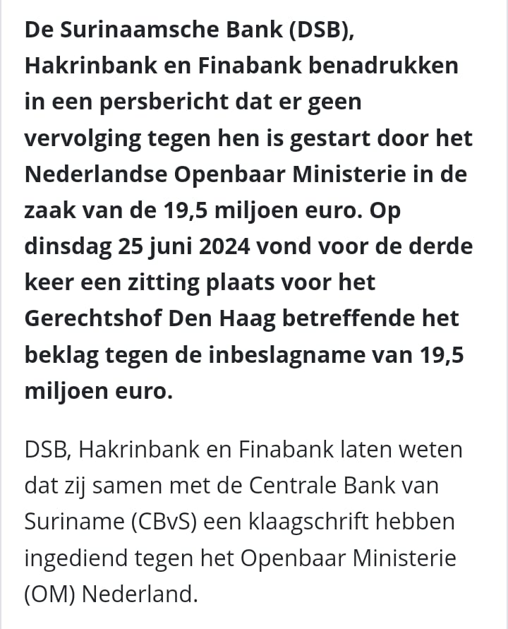 Nederland onthult details, banken liegen