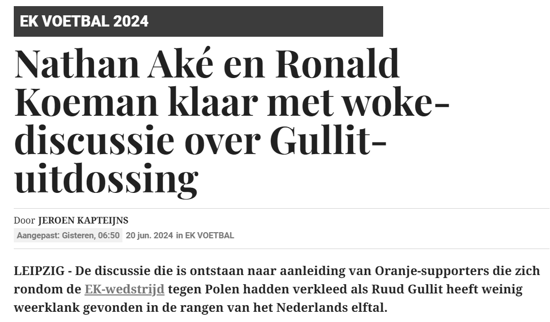 Oranje klaar met "racisme-huilers"