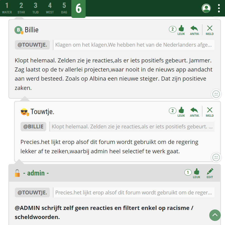 Is deze app politiek?