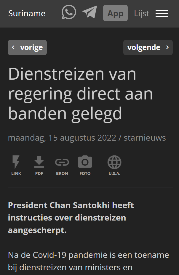 Oud nieuws Chan : 'minder reizen'